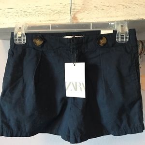 NEW WITH TAGS. Zara girls navy blue shorts